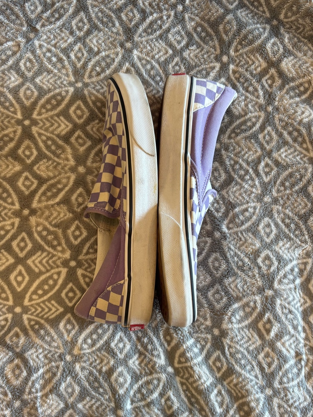 Vans Classic Slip-On Checkerboard Shoe Soft Orchid Purple 7.5M/9W - Picture 4 of 8